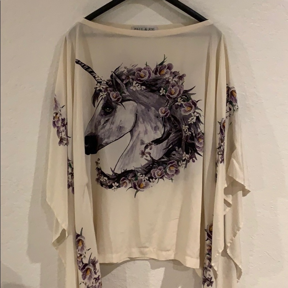Gorgeous Paul & Joe Unicorn Silk Top from Paris